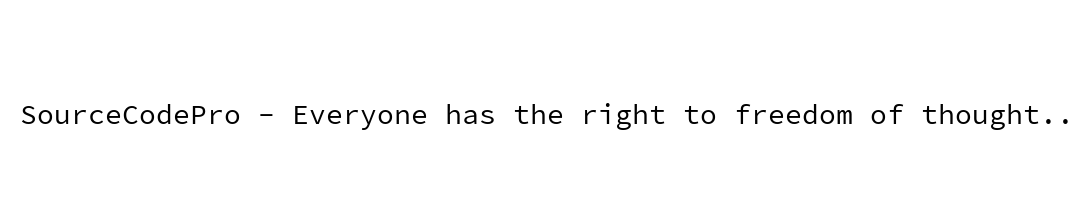 Preview of SourceCodePro