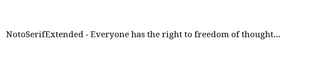 Preview of NotoSerifExtended