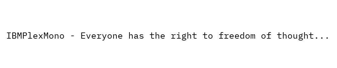 Preview of IBMPlexMono