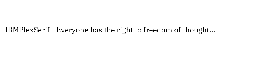 Preview of IBMPlexSerif